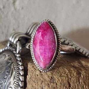 925 Pink Quartz Ring